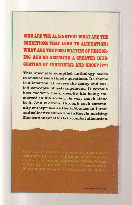 Man Alone Alienation In Modern Society