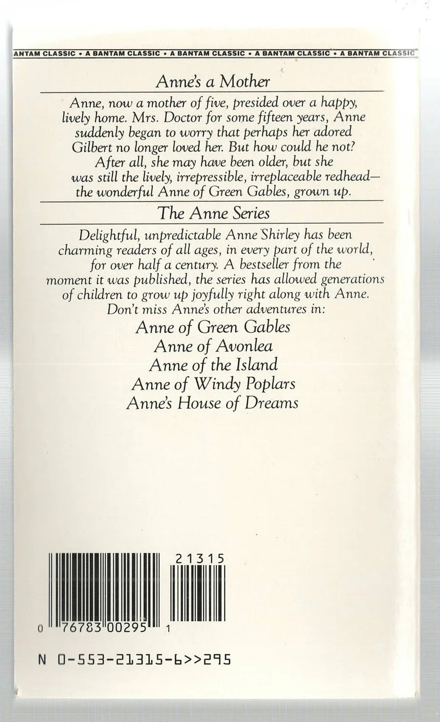 Anne of Ingleside historical fiction Historical Romance Romance used Young Adult Books