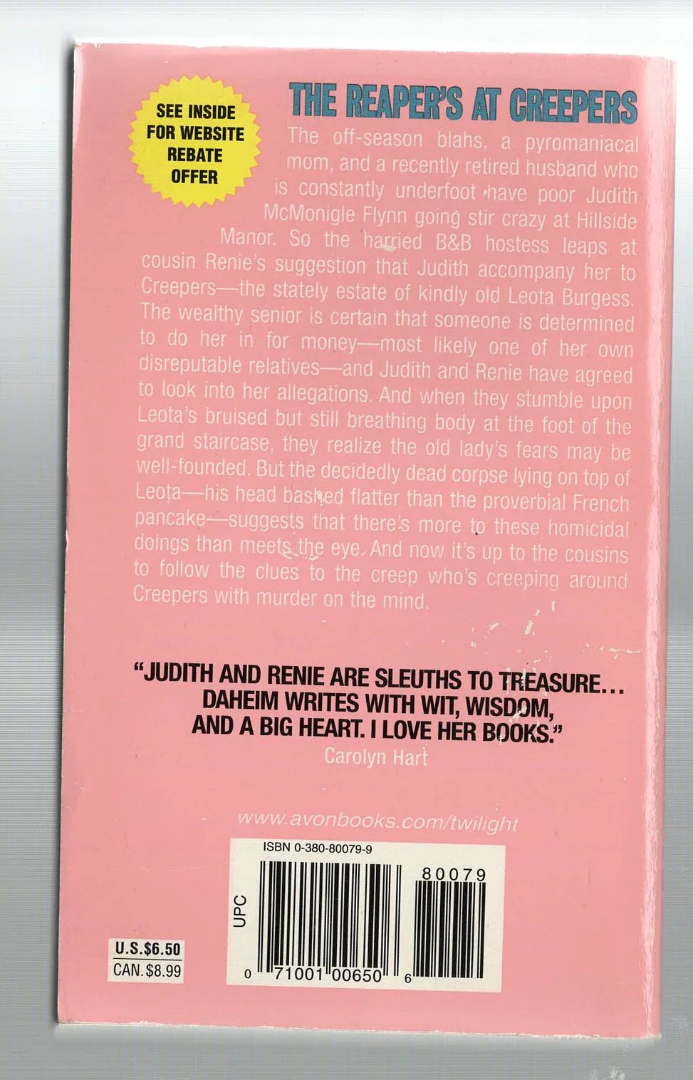 Creeps Suzette Cozy Mystery Humor murder mystery mystery used Books
