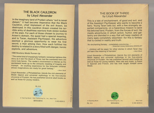 The Chronicles Of Prydain books 1 through 5 Adventure Children children's classic children's literature Epic Fantasy fantasy High Fantasy kids middle grade paperback Science Fiction Fantasy used Vintage vintage fantasy vintage paperback Young Adult Books