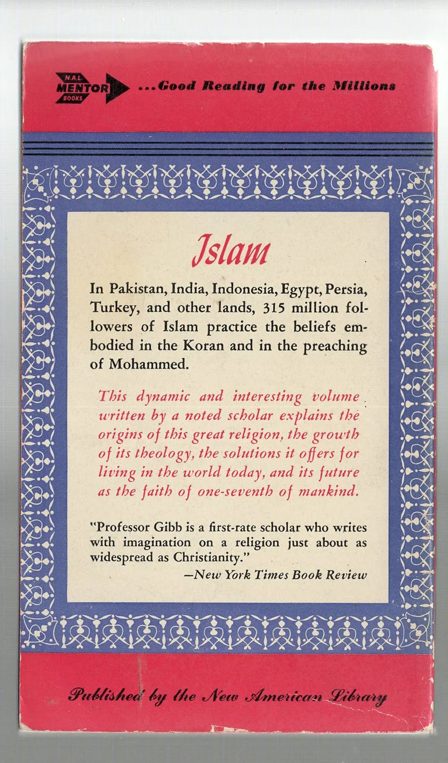 Mohammedanism History islam Nonfiction Religion used Vintage Books