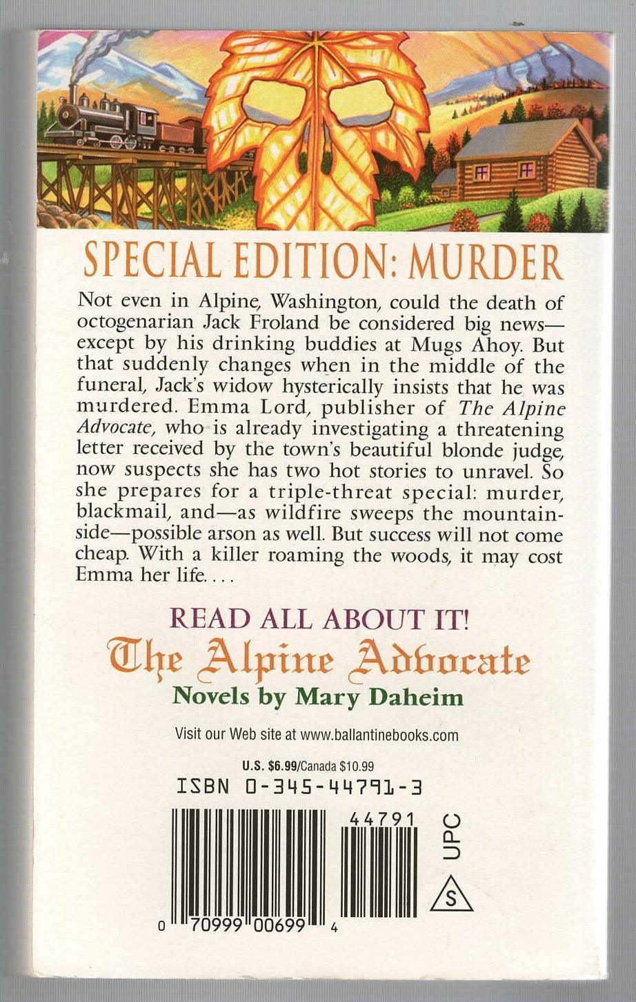 The Alpine Obituary Cozy Mystery crime Crime Fiction Crime Thriller Detective Detective Fiction murder mystery mystery mystery thriller used Books