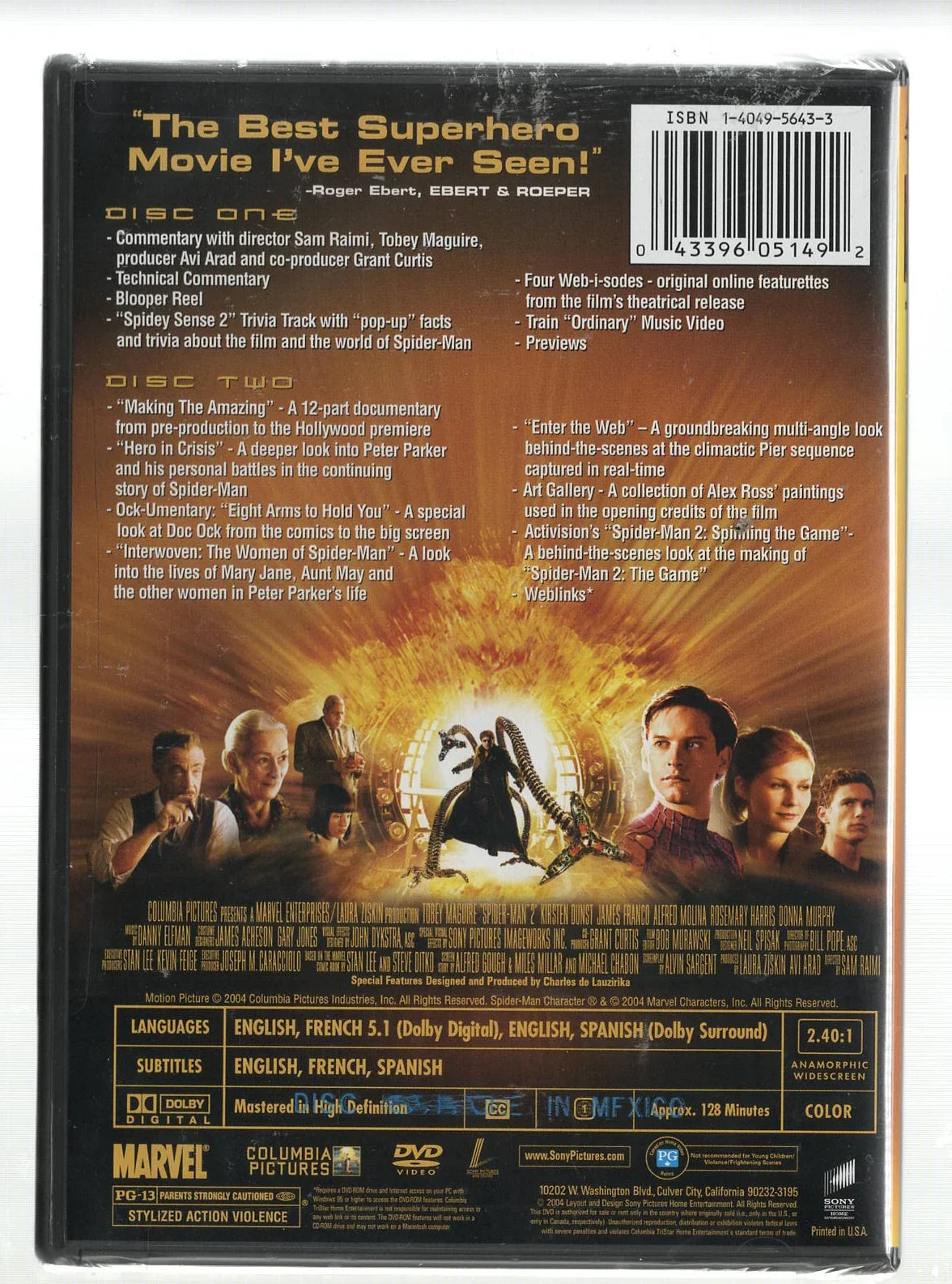 Spiderman 2 marvel science fiction Spider-Man Superhero used Movie