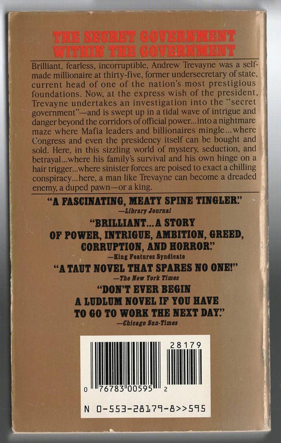Trevayne Crime Thriller Espionage mystery thriller Spy Spy Thriller thriller used Books
