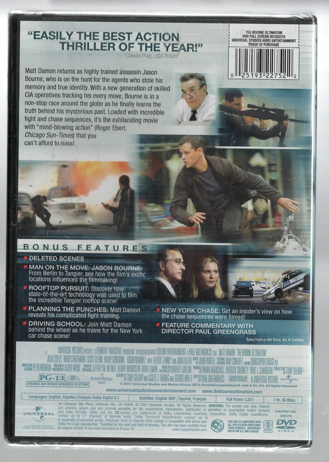 The Bourne Ultimatum Action Action Thriller Movies used Movie