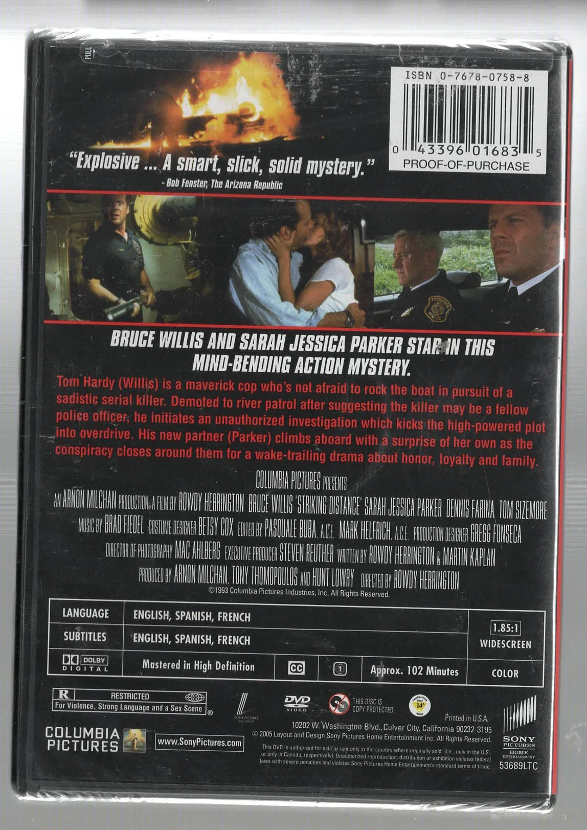 Striking Distance Action Drama Movies Suspense used Movie