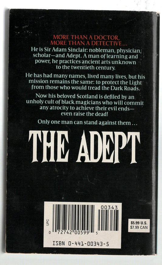 The Adept fantasy historical fiction magic mystery Paranormal Urban Fantasy used Books