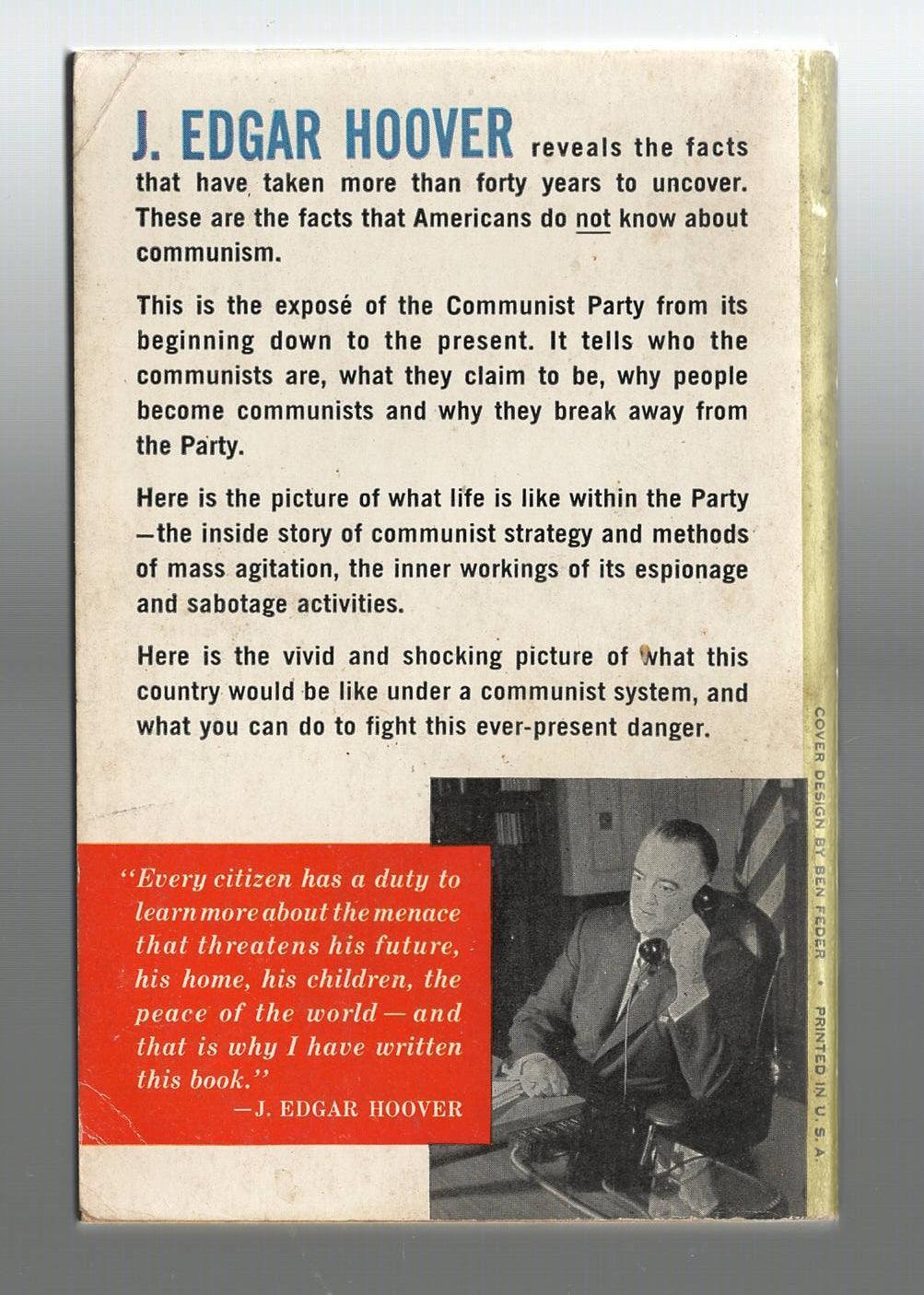 Masters of Deceit American History biography Espionage History Nonfiction Politics used Books