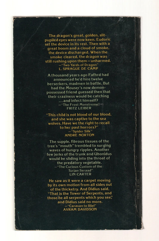 Warriors And Wizards anthology fantasy fiction paperback Science Fiction Fantasy Short Stories Short Story Collection Sword and sorcery used Books