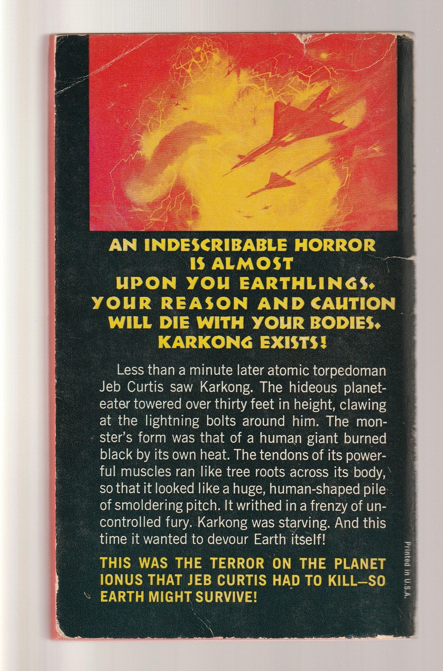 Terror On Planet Ionus Action Adventure Classic Science Fiction paperback science fiction Science Fiction Fantasy used Vintage Books