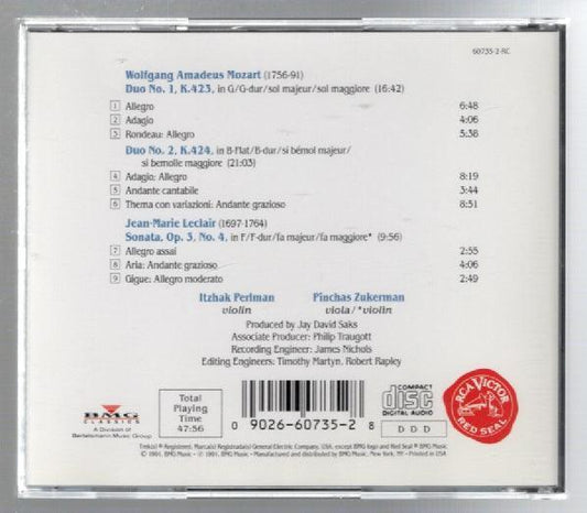 Mozart: Duos Classical Music Opera CD