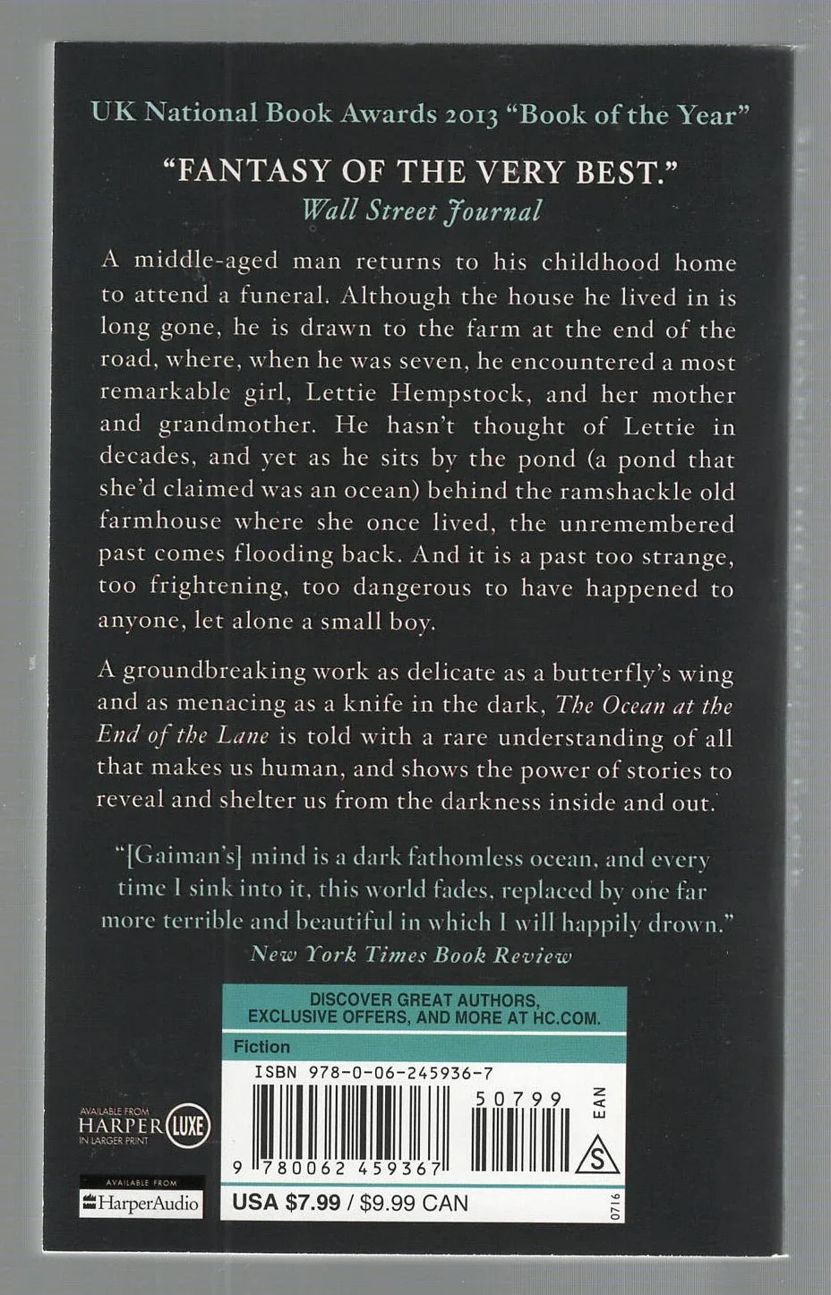 The Ocean At The End Of The Lane fantasy horror paperback Paranormal Sci-Fi science fiction Science Fiction Fantasy used Young Adult Books