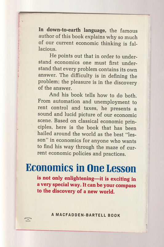 Economics in One Lesson