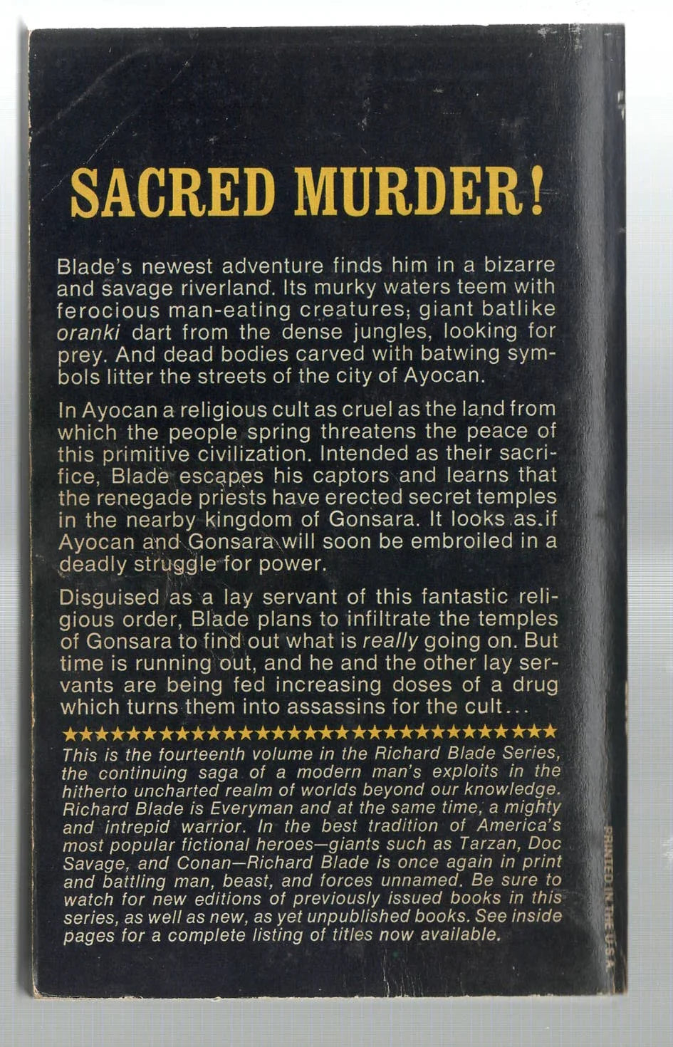 The Temples of Ayocan Adventure fantasy Pulp Fiction used Vintage Books