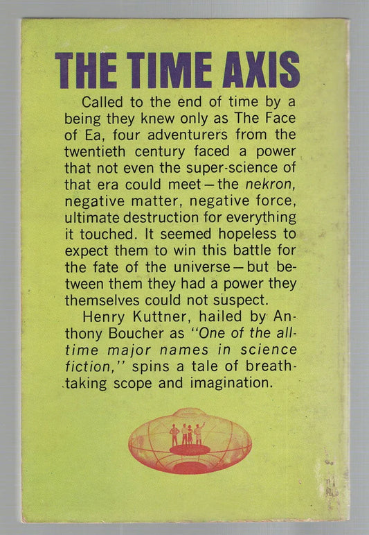 The Time Axis Action Adventure Artificial Intelligence Classic Science Fiction paperback Pulp Fiction Pulp Novel Sci-Fi Sci-Fi Mystery science fiction Science Fiction Fantasy Speculative Fiction Time Travel used Vintage Books
