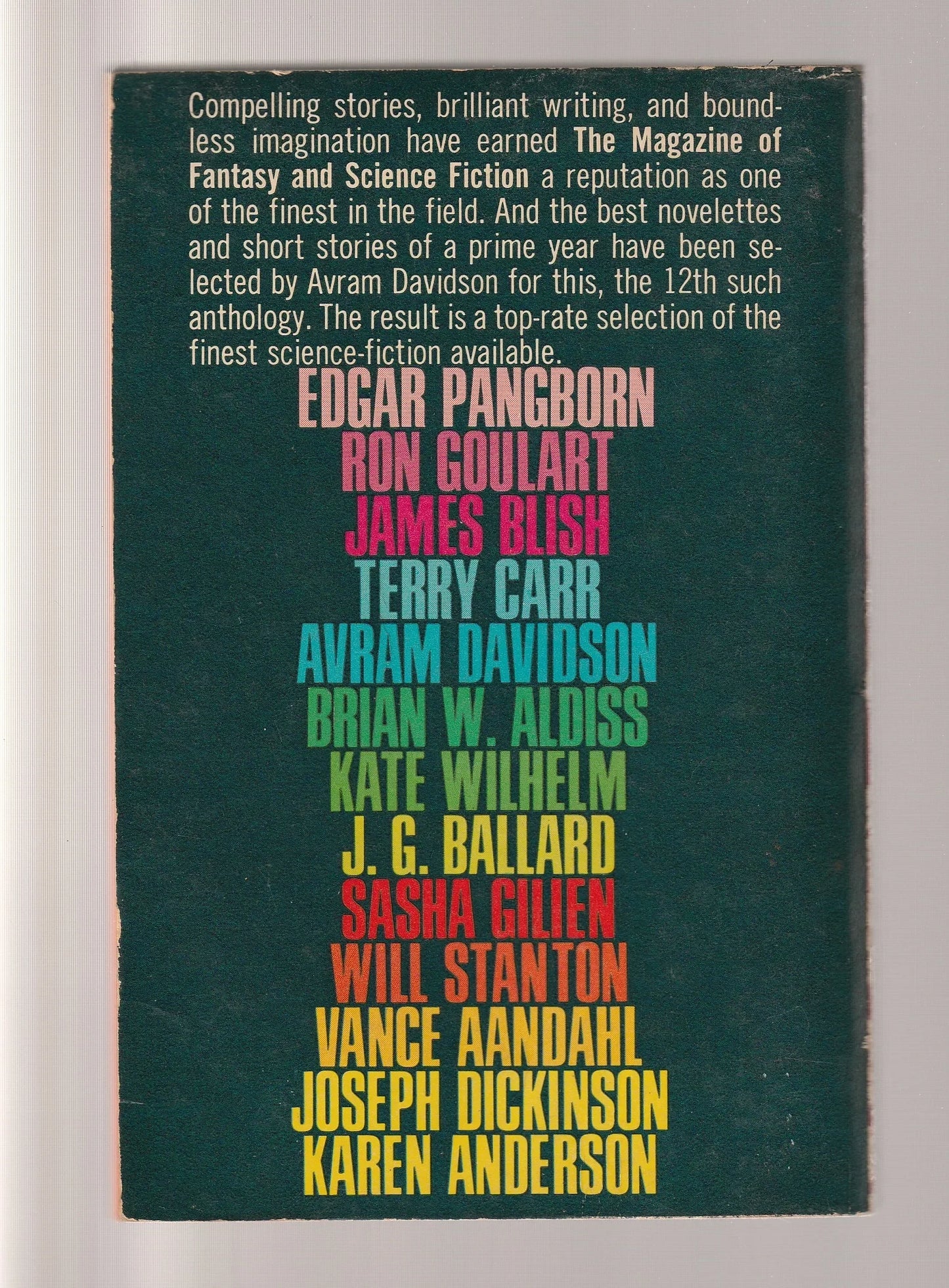 The Best From Fantasy And Science Fiction anthology Classic Science Fiction Collections paperback Sci-Fi Sci-Fi Mystery science fiction Science Fiction Fantasy Short Stories Short Story Collection used Vintage Books