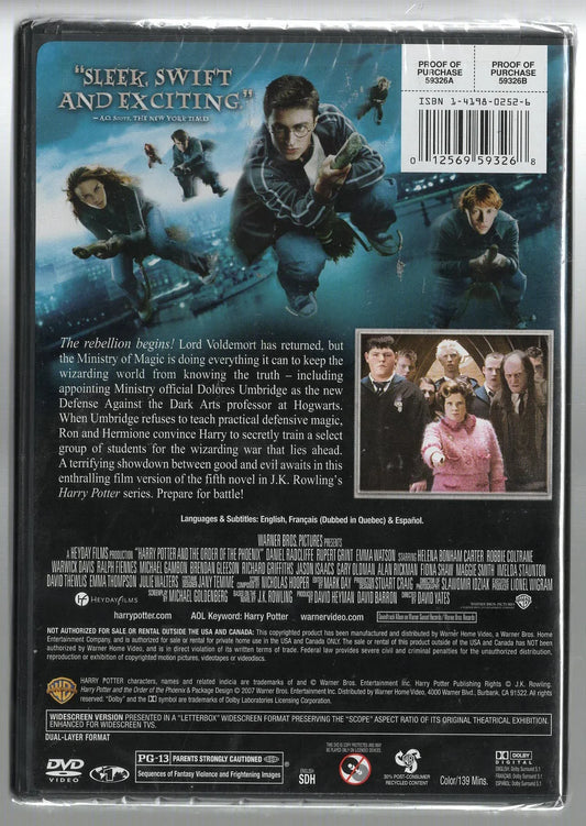 Harry Potter and The Order of the Phoenix