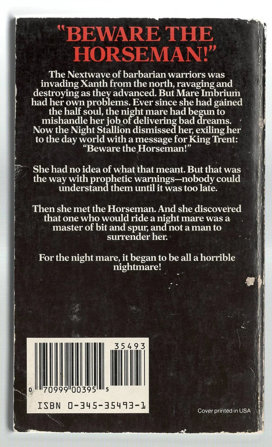 Night Mare Adventure Comedy High Fantasy magic Science Fiction Fantasy used Young Adult Books