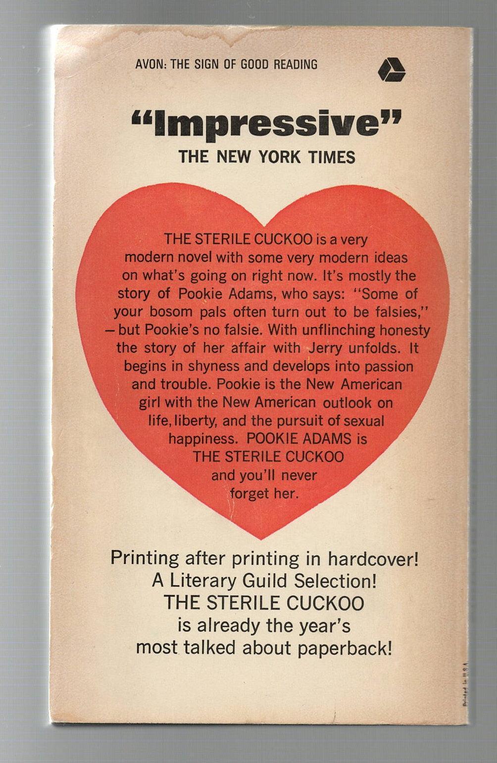 The Sterile Cuckoo Classic Contemporary Contemporary Romance Literary Fiction Romance used Books