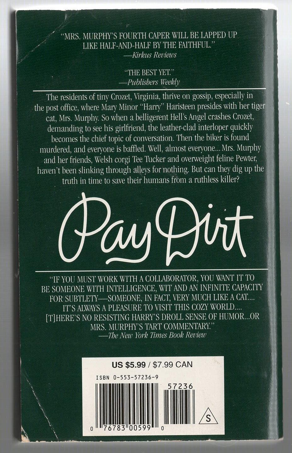 Pay Dirt Animals Cozy Mystery mystery used Books