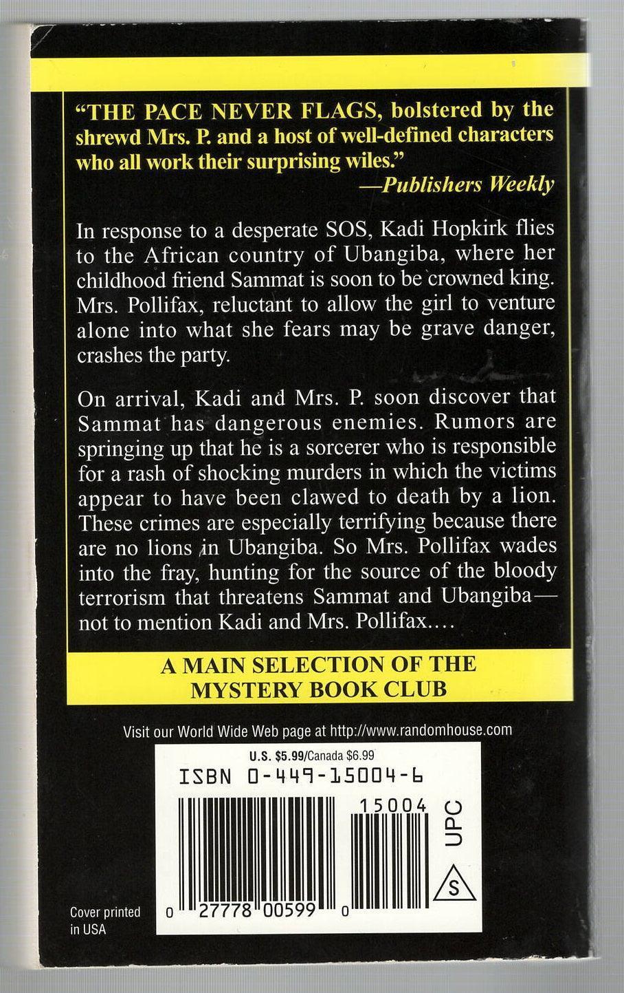 Mrs. Pollifax And The Lion Killer Adventure Brit Lit British Literature British Mystery Cozy Mystery crime Crime Comedy Crime Fiction Crime Thriller Detective Detective Fiction murder mystery mystery mystery thriller used Books