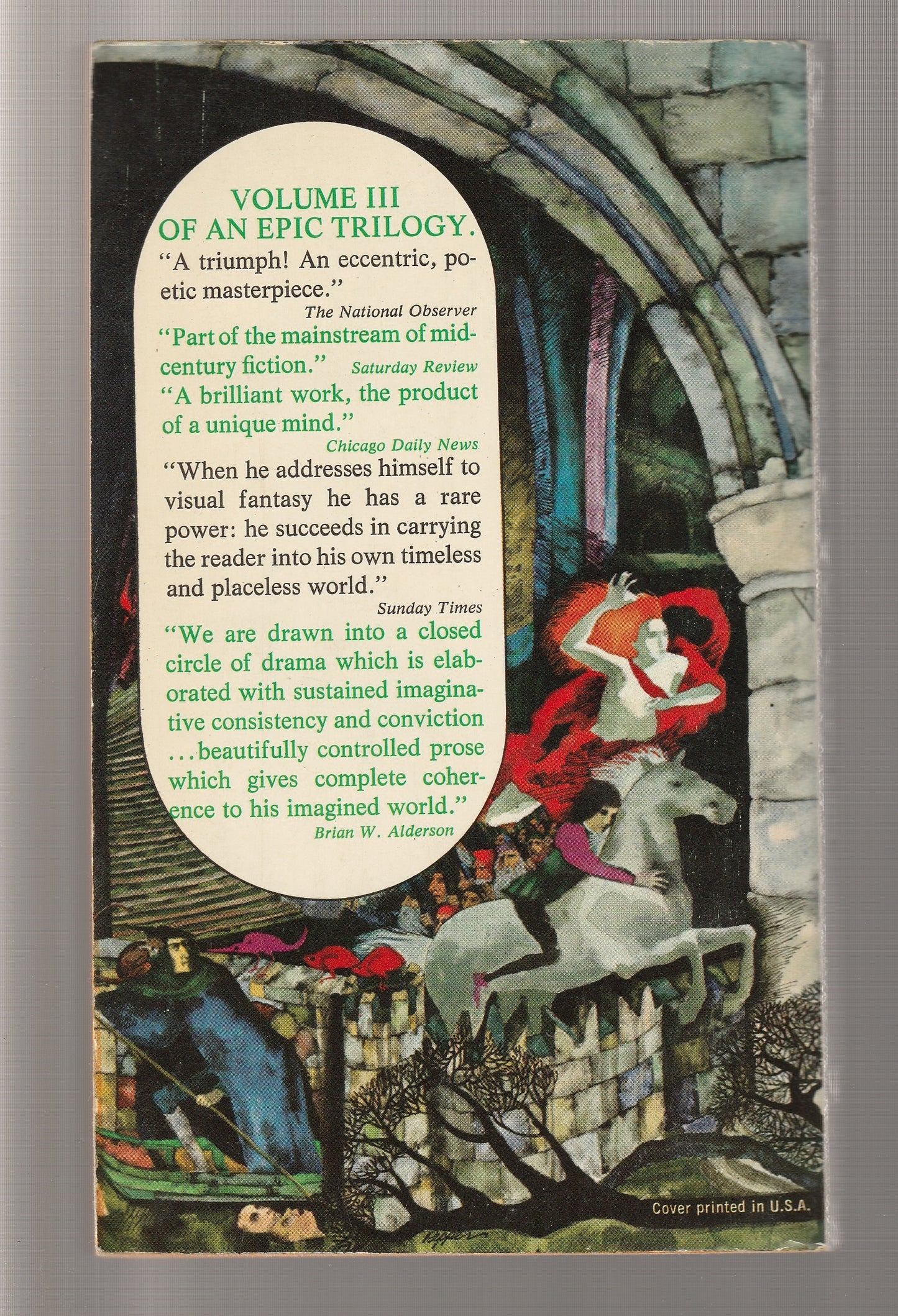 The Gormenghast Trilogy dark fantasy Epic Fantasy fantasy Gothic gothic-horror horror paperback paranormal fantasy Science Fiction Fantasy supernatural fantasy used Vintage vintage fantasy vintage horror vintage paperback Books