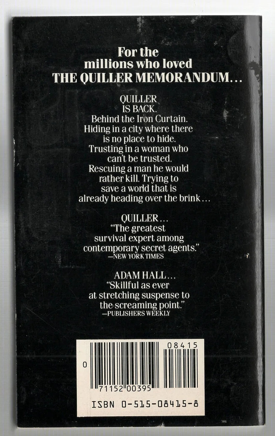 Quiller Espionage mystery Spy Thriller thriller used Books