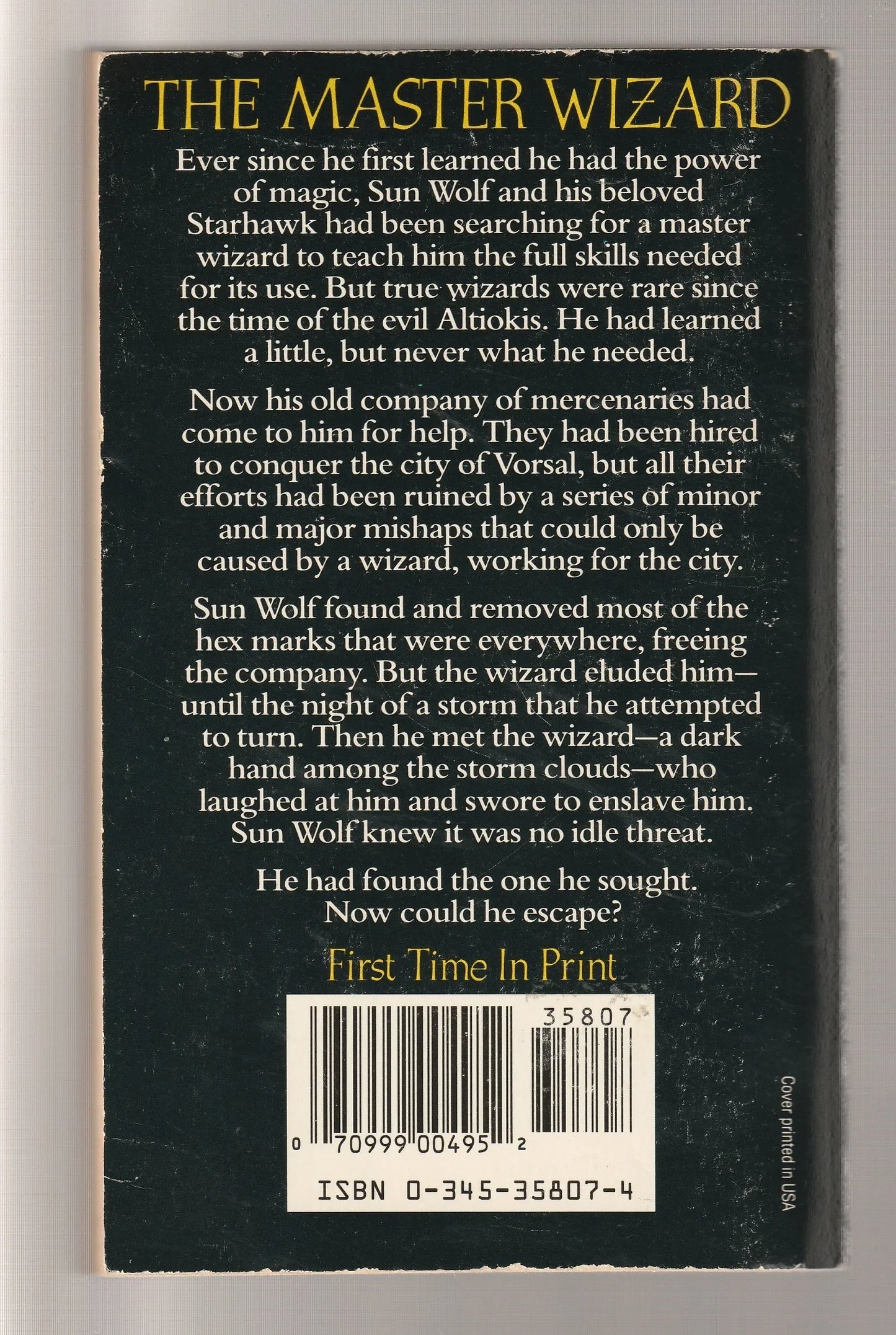 The Dark Hand Of Magic Epic Fantasy fantasy High Fantasy paperback Science Fiction Fantasy used Books