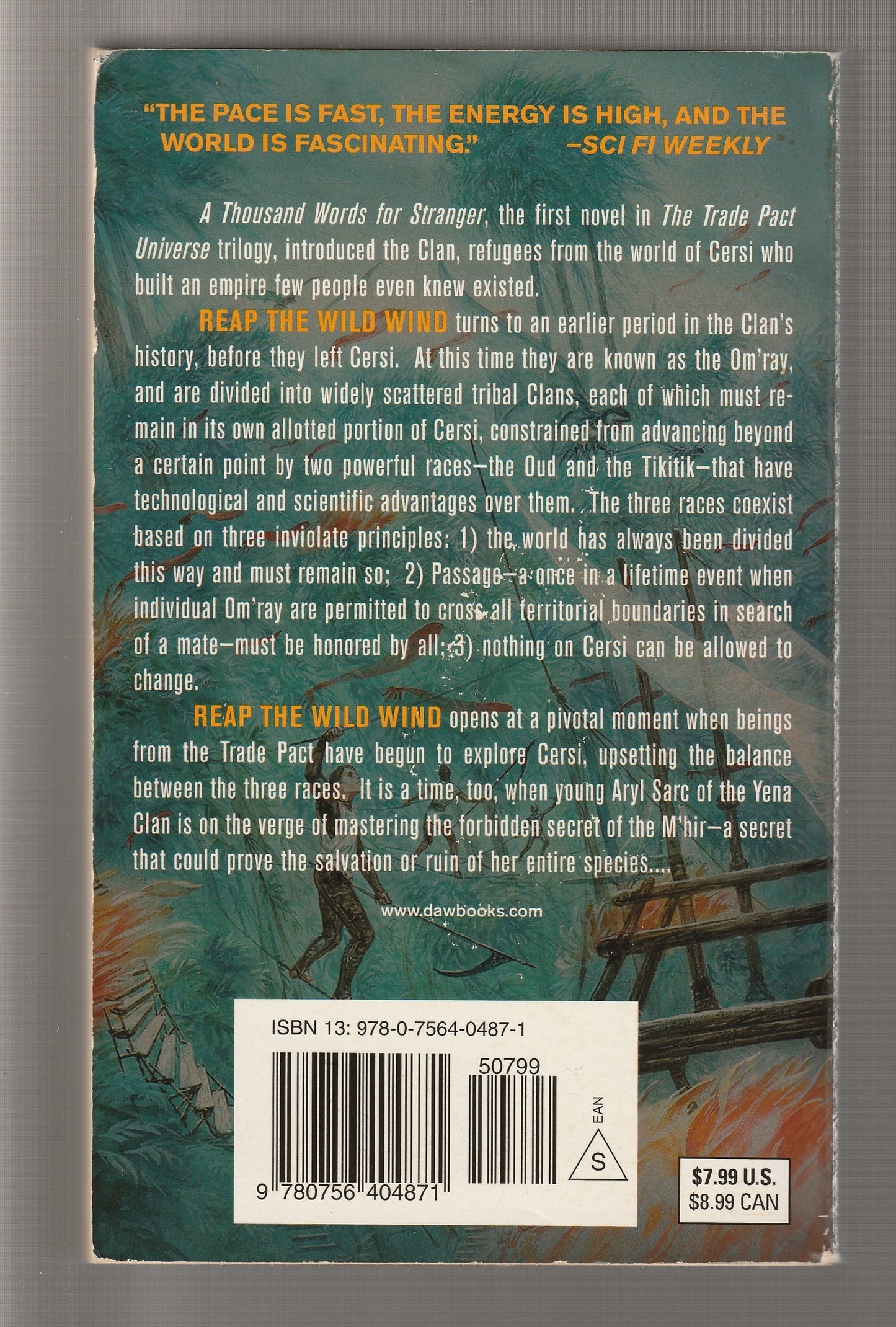 Reap The Wild Wind Alien Aliens paperback Sci-Fi science fiction Science Fiction Fantasy Space Opera space sci-fi Speculative Fiction used Books