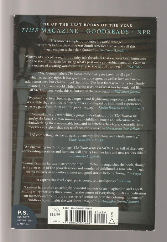 The Ocean At The End of The Lane fantasy fiction horror paperback Paranormal science fiction Science Fiction Fantasy used Young Adult Books