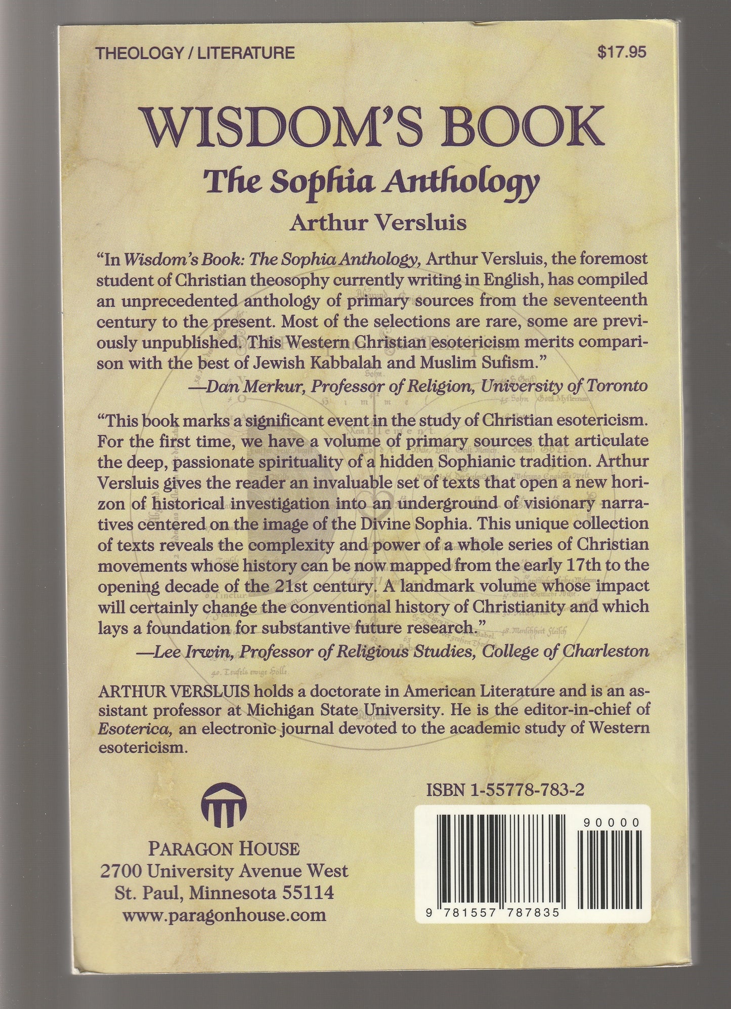 Wisdom's Book, The Sophia Anthology Body Mind Spirit Christian Christian Mysticism metaphysical metaphysics paperback spiritual Spiritualism Spirituality theology used Books