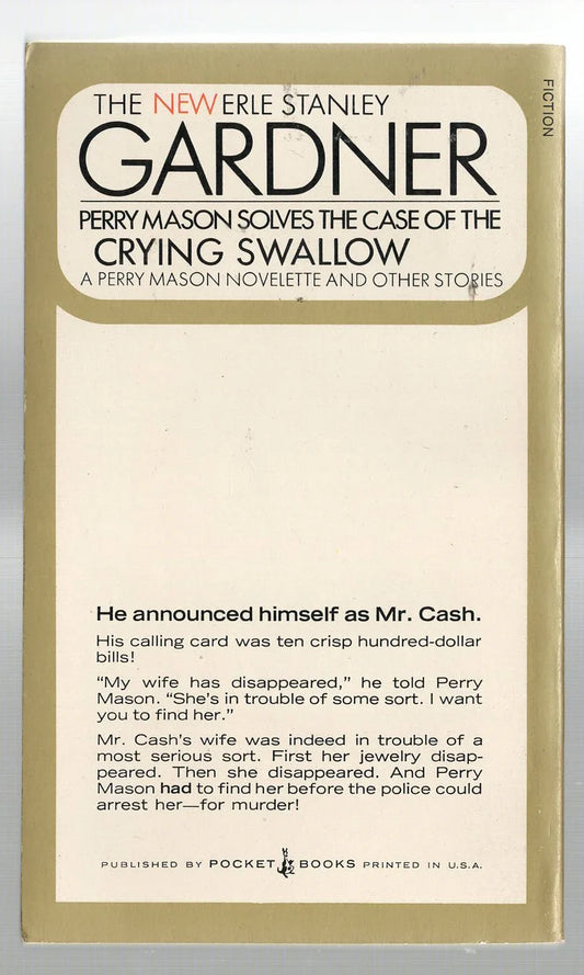 The Case Of The Crying Swallow Crime Fiction mystery Short Stories Short Story Collection used Vintage Books
