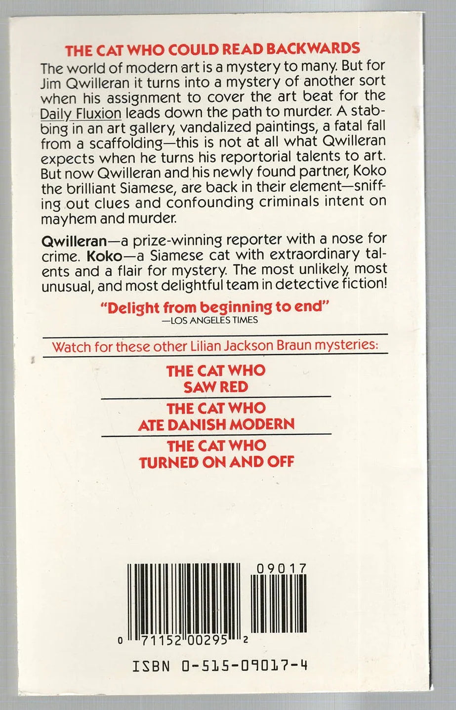 The Cat Who Could Read Backwards