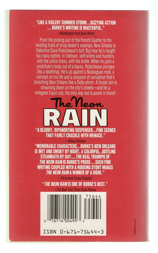 The Neon Rain Crime Fiction Crime Thriller Detective Fiction mystery Noir Suspense thriller used books