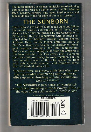 The Sunborn paperback Sci-Fi science fiction Science Fiction Fantasy Space Exploration Space Opera space sci-fi Space Travel Speculative Fiction used Books