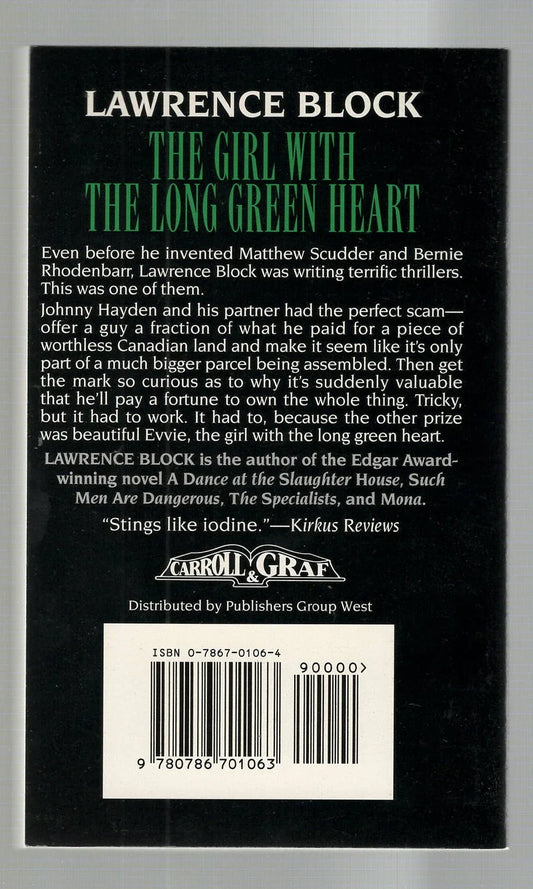 The Girl With the Long Green Heart Crime Fiction mystery Noir thriller used Books