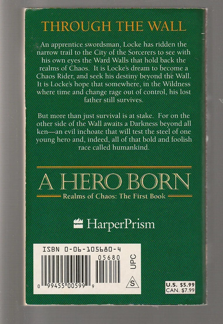 A Hero Born Epic Fantasy fantasy High Fantasy paperback science fiction Science Fiction Fantasy used Books