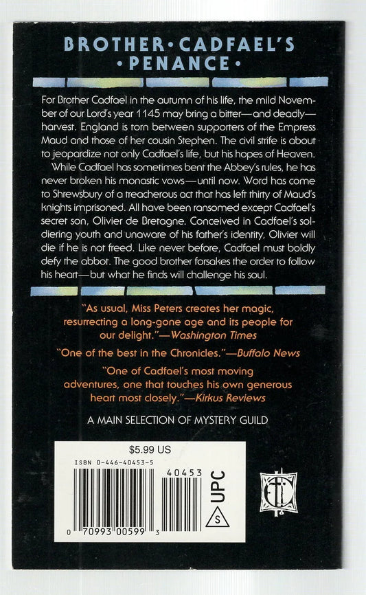 Brother Cadfael's Penance British Literature British Mystery Detective Fiction historical fiction Historical Mystery mystery used Books