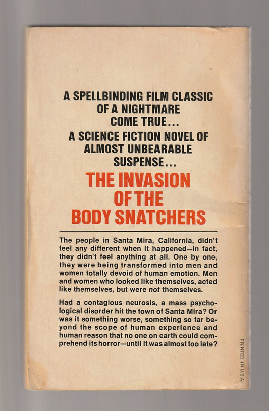 The Invasion Of The Body Snatchers Alien Aliens Classics fiction thriller horror mystery novel Novels paperback Paranormal paranormal fantasy paranormal horror Science science fiction thriller used vintage science fiction Books
