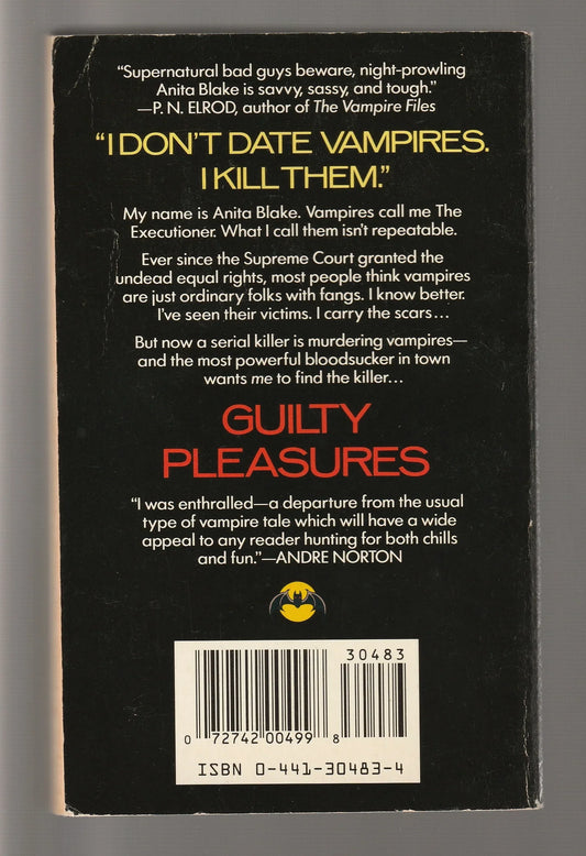 Guilty Pleasures fantasy fiction horror mystery paperback Paranormal Paranormal Romance Romance Supernatural Urban Fantasy used Vampire Vampires Books