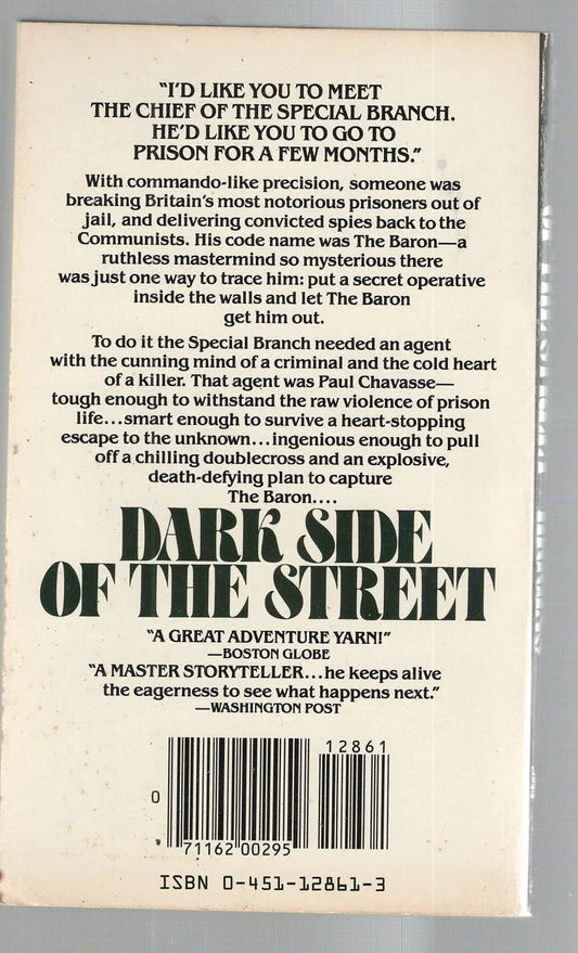 Dark Side of the Street Adventure Espionage mystery mystery thriller Suspense thriller used Books