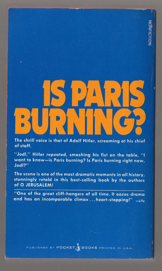 Is Paris Burning? Nonfiction used Vintage War World War 2 Books