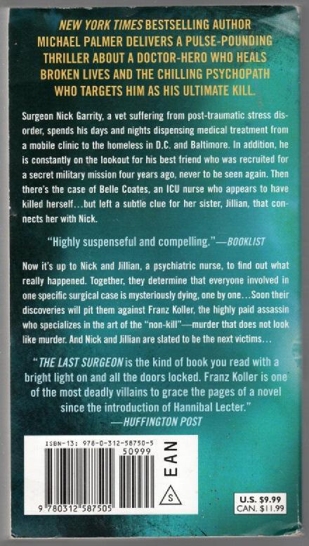 The Last Surgeon paperback thrilller used Books
