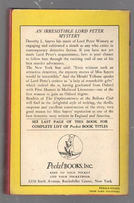 The Unpleasantness at the Bellona Club mystery paperback used Vintage Books
