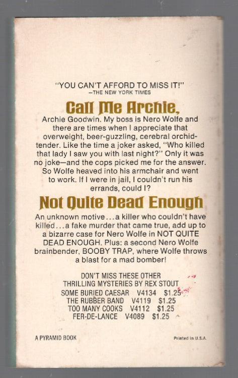 Not Quite Dead Enough Crime Fiction mystery paperback used Books
