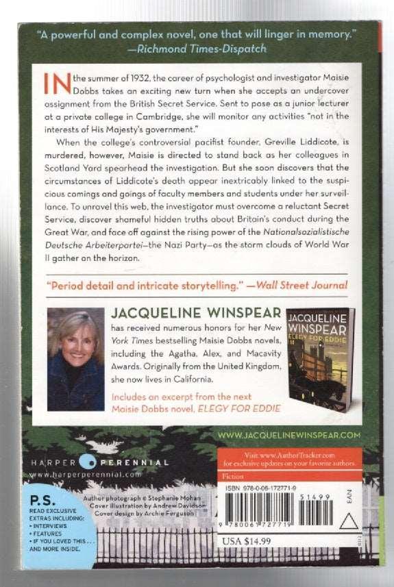 A Lesson In Secrets Crime Fiction historical fiction mystery used Books