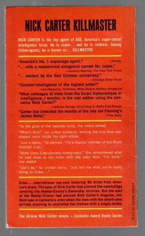 A Bullet for Fidel paperback Spy thrilller used Vintage Books