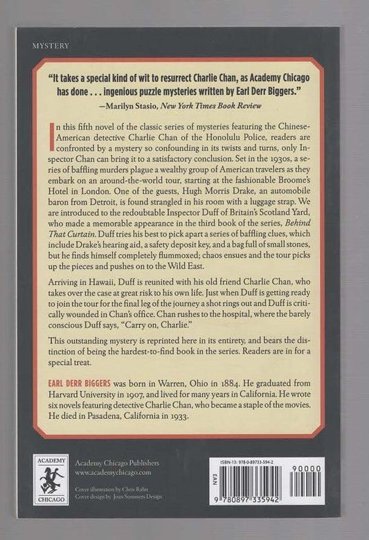 Charlie Chan Carries On Crime Fiction mystery used Books