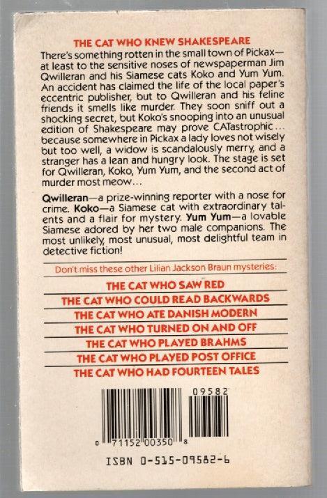 The Cat Who Knew Shakespeare Cozy Mystery Crime Fiction mystery used Books