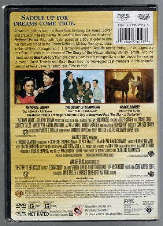 Classics 3 Pack |National Velvet | Black Beauty | Seabiscuit - Hasberts